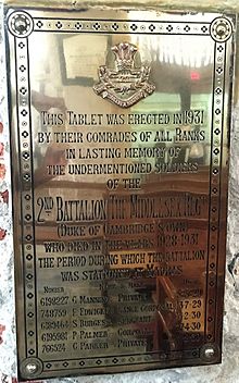 Middlesex Regiment Memorial, St. Mary's Church, Madras Middlesex Regiment Memorial, St. Mary's Church, Madras.jpg