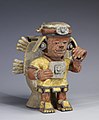 Mixtec - Polychrome Standing Figure with Raised Hand - Walters 482812 - Three Quarter.jpg
