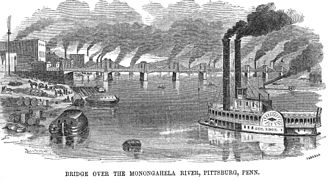 Monongahela River scene, 1857 Monongahela River Scene Pittsburgh PA 1857.jpg