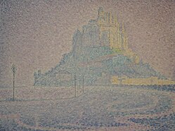 Paul Signac : Mont Saint-Michel, Brume et soleil (1897)
