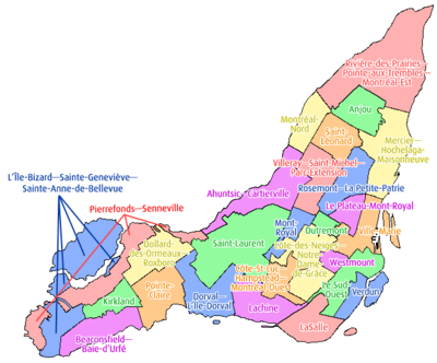 Karte der Arrondissements von 2002 bis 2006