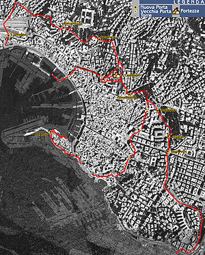 Map of the city walls in the 14th century Muragenova5.jpg