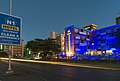 Street view of the N1 Hotel at night on Samora Machel Avenue