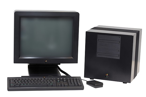 A NeXT monitor and a NeXTcube