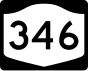 Route 346 marker