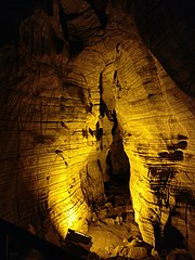 Narrow Passage Through Belum Caves