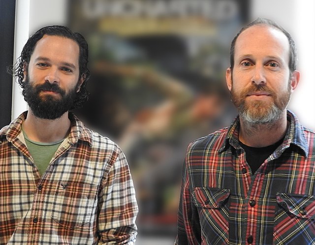 Neil Druckmann (left) and Bruce Straley (right) were chosen to lead development on Uncharted 4 as game director and creative director, replacing Justi