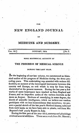 New England Journal of Medicine (January 1, 1814 - front page).jpg