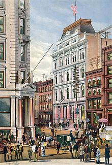 The Stock Exchange at 10-12 Broad Street, 1882 New York Stock Exchange 1882.jpg