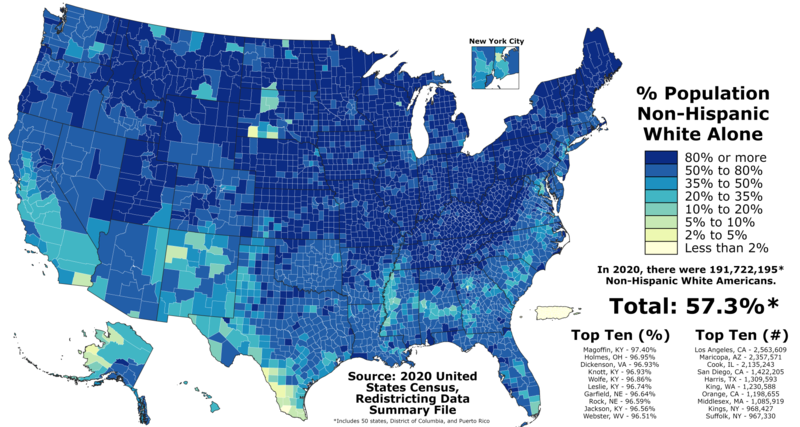 File:Non-Hispanic White Americans by county.png