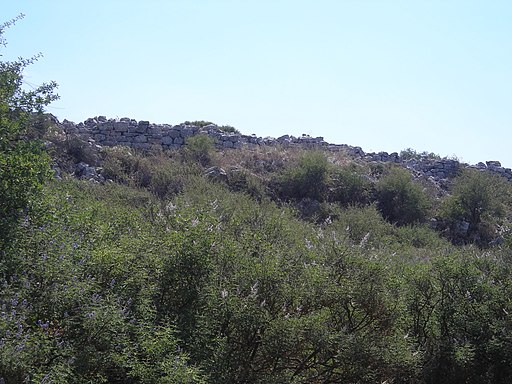 North wall below citadel of Gla
