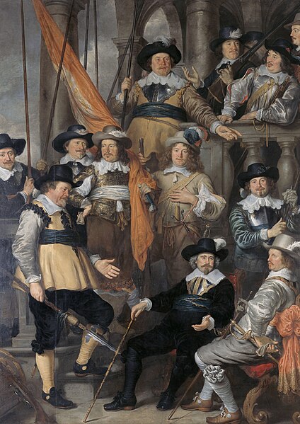 File:Officieren en andere schutters van wijk XVIII in Amsterdam onder leiding van kapitein Albert Bas en luitenant Lucas Conijn Rijksmuseum SK-C-371FXD.jpg