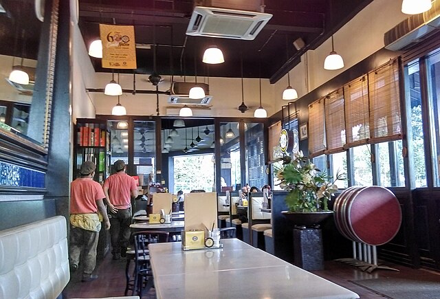 An OldTown White Coffee Outlet in Taman Permata, Kuala Lumpur. This is one of the contemporary kopi tiam outlets in Malaysia.