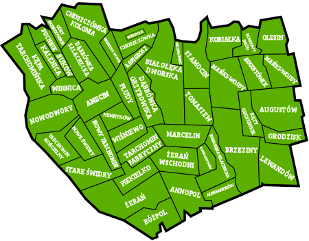 Subdivisions of Białołęka (MSI)