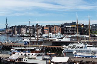 Aker Brygge Place in Oslo, Norway