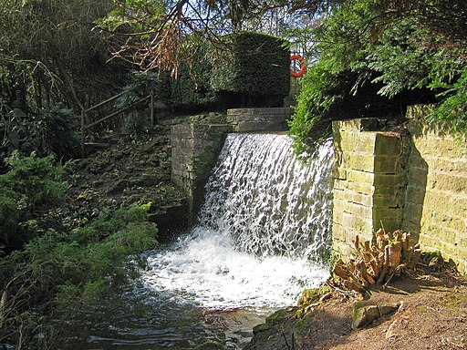 Outflow from the Garden Lake (geograph 4263948)
