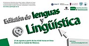 Миниатюра для Файл:Póster del Editatón de lenguas y lingüística, México, agosto de 2021.jpg