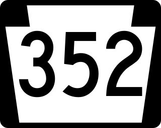 <span class="mw-page-title-main">Pennsylvania Route 352</span> State highway in Pennsylvania, US