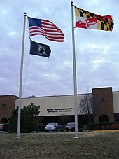 The Prince George's County Sheriff's Office substation in Largo, Maryland, in February 2009; it has since been closed. PGSO.JPG