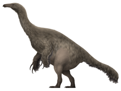 Life restoration of Paralitherizinosaurus