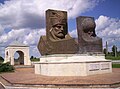 Zrínyi és Szulejmán emlékműve Szigetváron a Magyar–Török Barátság Parkban