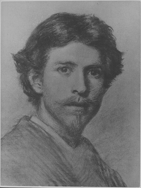 File:Photograph of self-portrait of Wyatt Eaton (I0007837).jpg