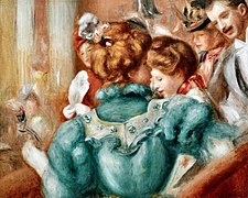 Pierre-Auguste Renoir: En el palco (1898); en cp.