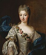 Su esposa, María Ana de Borbón-Condé por Pierre Gobert.