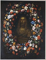 Leopold Willem van Oostenrijk, (grisaille aangevuld met bloemkrans door onbekende schilder)