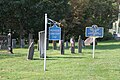 Cemetery sign and historic marker