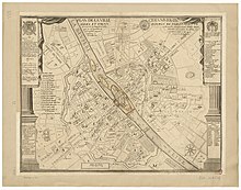 1652 (Jean Boisseau, Plan de la ville, Cité, Université, isles et faugxbourgs de Paris avec le projet de la Nouvelle Closture ou nouvelles fortifications dicelles divisée par ses 15 quartiers)