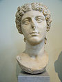 Deutsch: Porträtbüste der Kaisergattin Agrippina, der Jüngeren, im NAMA, Nr. 3554. English: Portrait of the empress Agrippina the Younger at the NAMA, Nr 3554.
