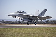 RAAF (A44-222) FA 18F Super Hornet landing