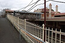 Ramps at Hawksburn station, leading to Platforms 3 and 4, taken in August 2023