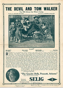 flier sortie pour LE DIABLE ET TOM WALKER, 1913.jpg