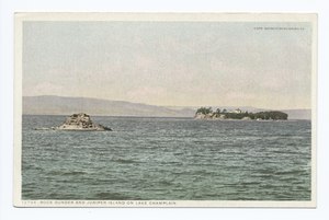 Rock Dunder ve Ardıç Adası, Champlain Gölü, Vt (NYPL b12647398-75775) .tiff