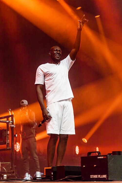 Stormzy on stage in 2018