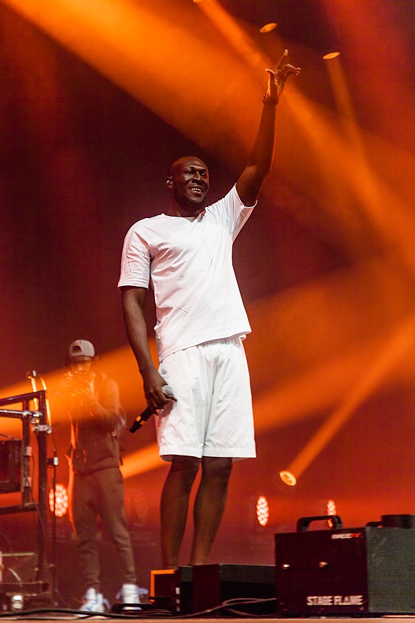 Stormzy on stage in 2018