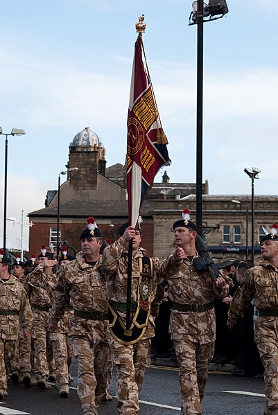 File:Royal Regiment of Fusiliers march in Rochdale.jpg