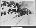 1914 – Schneepflug und Dampflok D 4/4 beim Leggistein bei Wassen