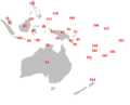 Distribution of SCCS cultures in Australia and Oceania
