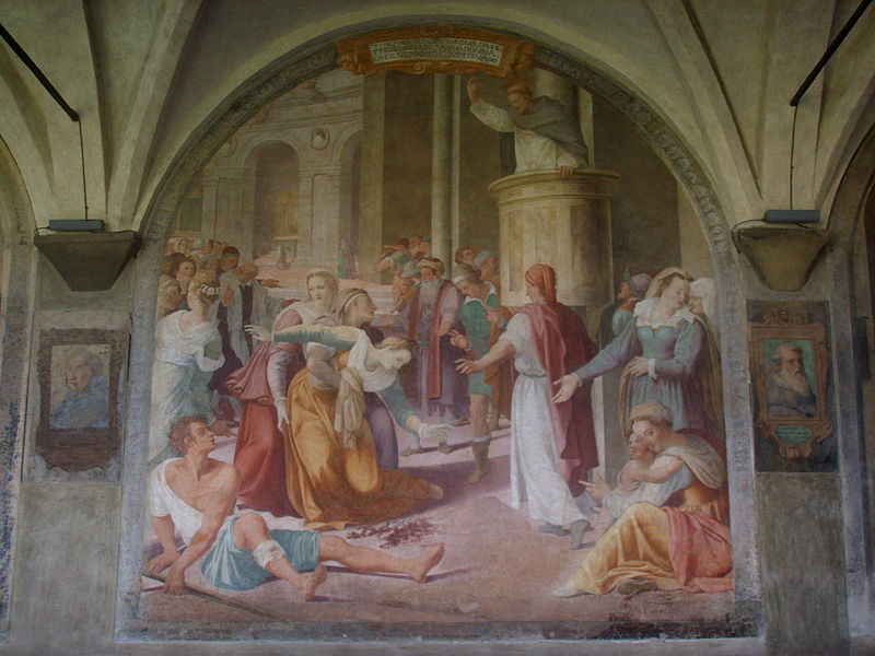 File:SMN Chiostro Grande o03 Lorenzo Sciorina, San Domenico libera un'ossessa dal demonio.JPG