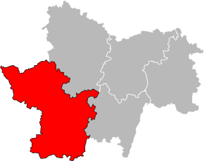 Arondismentul Charolles în cadrul departamentului Saône-et-Loire