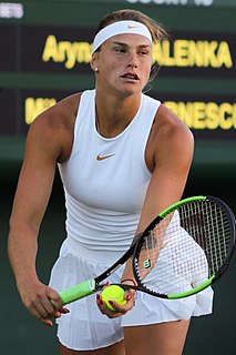 <span class="mw-page-title-main">Aryna Sabalenka</span> Belarusian tennis player