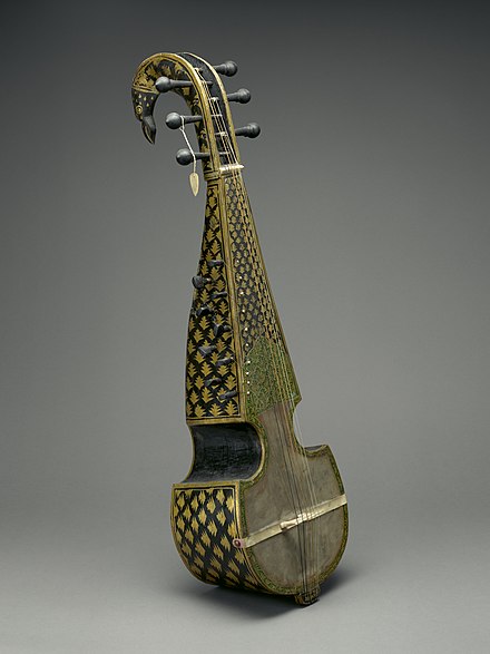 A 19th century sarod, at the Metropolitan Museum of Art.
