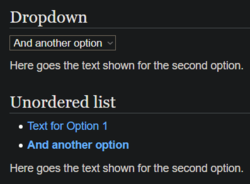 Screenshot of this extension with second option selected