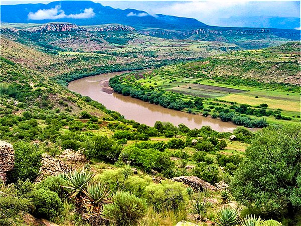 Senqu River Near Ha Potomane (Cutting Camp) in Quthing, Lesotho