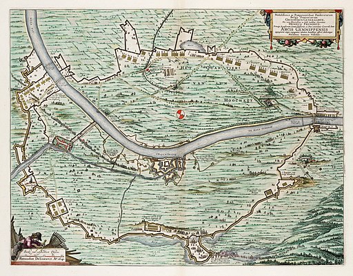 Siege and capture of Gennep by Frederick Henry in 1641 (Renaudus, Nicolaes Visscher, 1649)