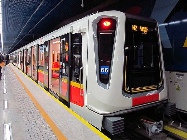 Siemens Inspiro on M2 line of Warsaw Metro