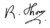 signature de René Thom